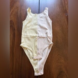 Zara Kids Yellow and Cream Bodysuit